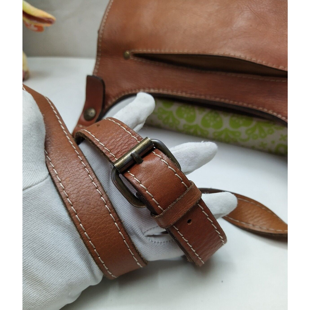 Patricia Nash Brown Leather Buckle Flap Closure Crossbody Bag - Picture 4 of 16